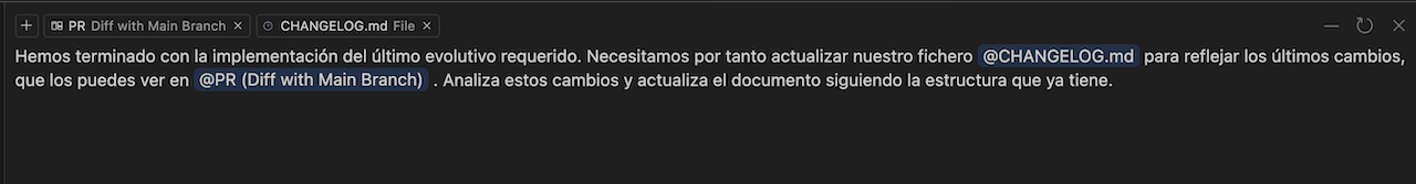 Actualizar el changelog